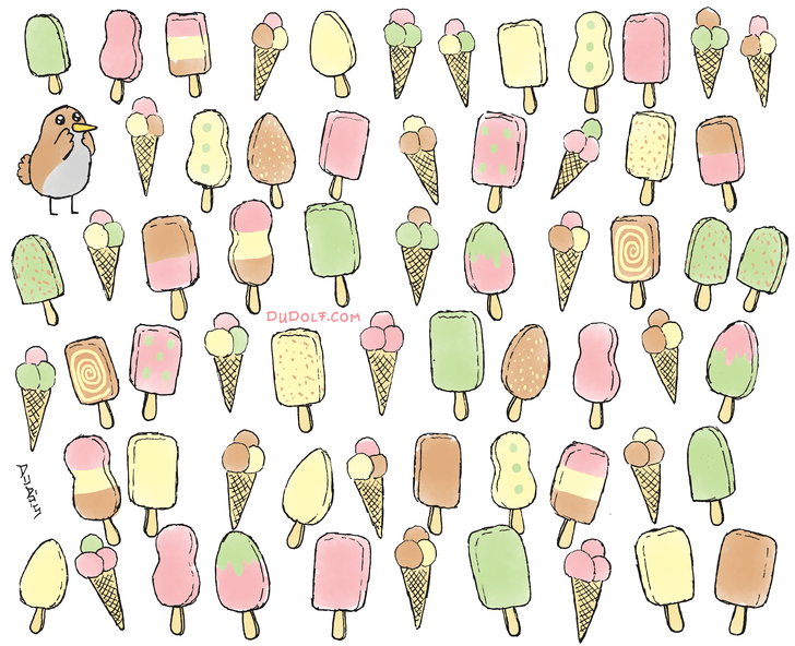 Идеальный ребус в летнюю жару: найди мороженое