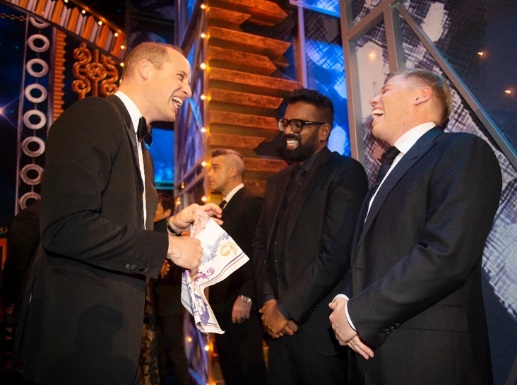 Принц Уильям, Ромеша Ранганатаг и Роб Беккет