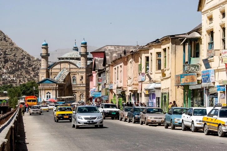 A busy avenue in Kabul