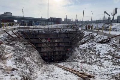 На станции «Улица Копылова» строят эскалаторный тоннель