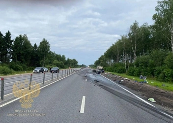 Кадры последствия жесткой аварии на М-1 | Источник: Прокуратура Московской области / T.me