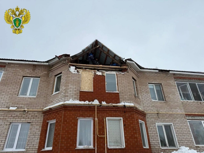 Так выглядит дом после падения части крыши | Источник: Прокуратура Башкирии