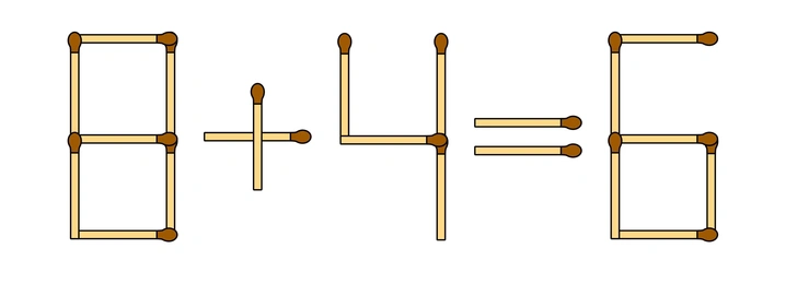 Та самая задачка из детства: уберите три спички, чтобы пример стал верным
