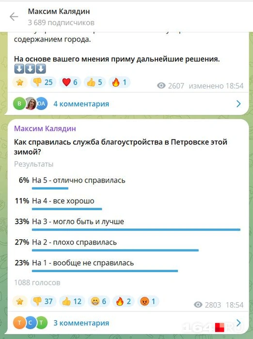 То самое голосование жителей | Источник: Максим Калядин / Telegram