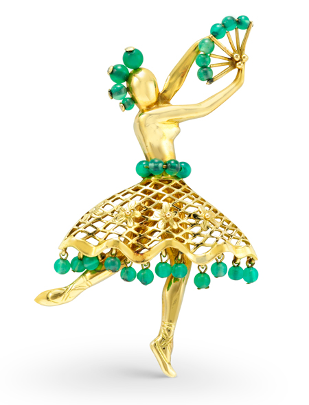 Брошь Ballerina, 1943 год, ювелир Tony Falcone