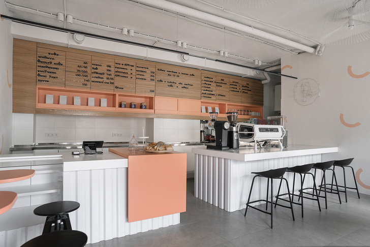 Кофейня 40 м² в Калуге: проект студии Design Rocks