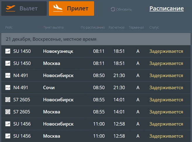 Источник: сайт аэропорта им. А.&nbsp;А.&nbsp;Леонова