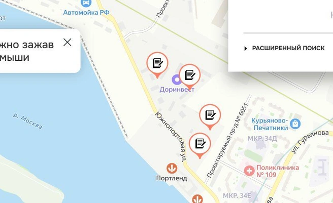 Стройки на карте Москвы | Источник: Градостроительный комплекс Москвы