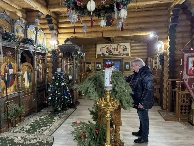Председатель думы Югры встретил праздник в мужском монастыре  | Источник: «Борис Хохряков» / T.me