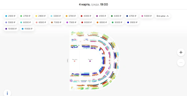 Самые бюджетные места на концерт группы «Иванушки International» стоят 2500 рублей | Источник: Afisha.yandex.ru