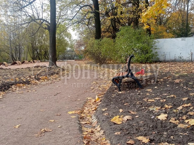Месиво на газонах и кривые скамейки. Благоустройство Петровского парка не уложилось в срок | Источник: Ирина Корбат / FONTANKA.RU