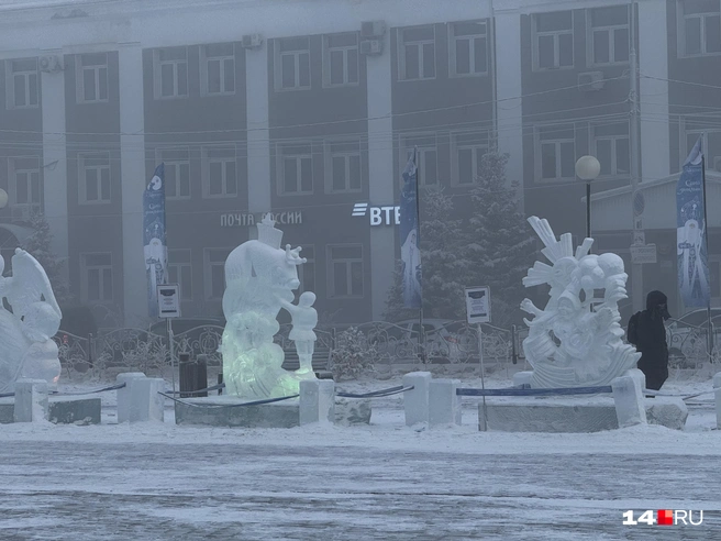 Ледовые скульптуры от лучших мастеров | Источник: Ольга Донская / 14.RU