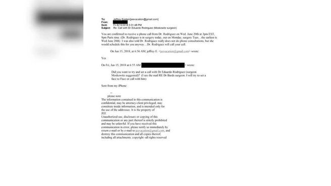 В письмах видны запланированные телефонные звонки. | Источник: Department Of Justice
