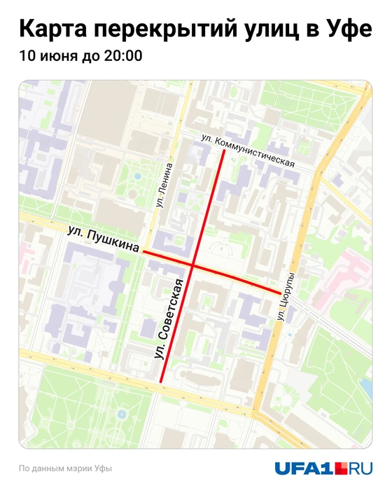 Карта перекрытий на Советской площади | Источник: Городские медиа