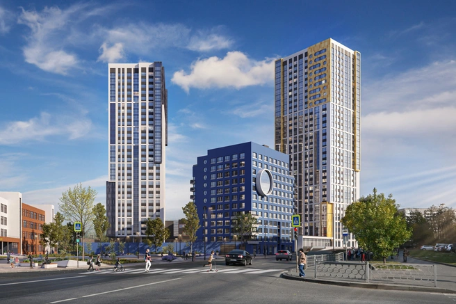 Repin Towers — стильные дома с круглыми окнами и продуманными планировками на ВИЗе. В составе квартала строится детский сад, а рядом находится недавно реконструированная школа № 41 | Источник: «Атомстройкомплекс»
