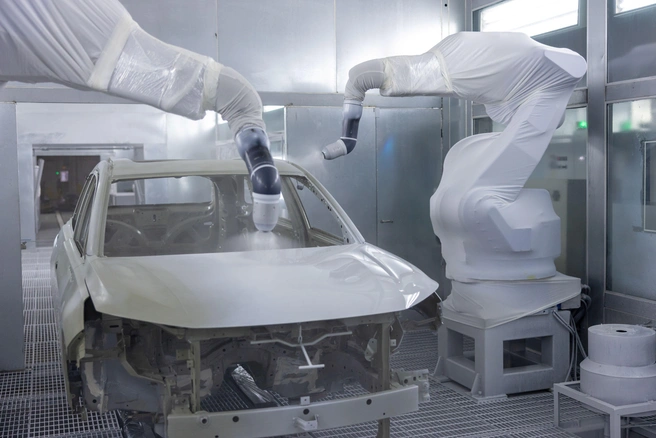 В цехе окраски работают шесть роботов, скоро добавятся еще семь | Источник: пресс-служба компании Evolute