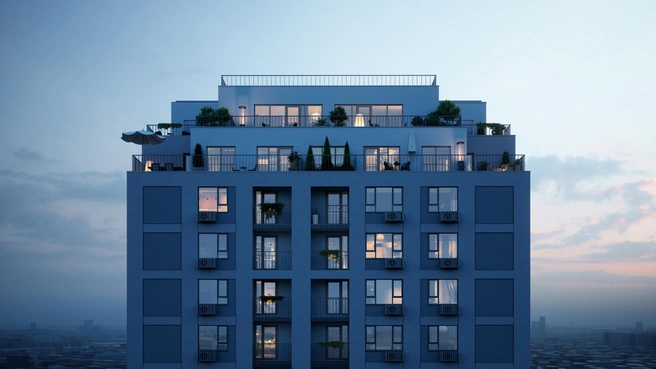 Видовые квартиры с террасами на верхних этажах 23-этажной башни жилого комплекса можно приобрести с выгодой | Источник: «Мидгард»