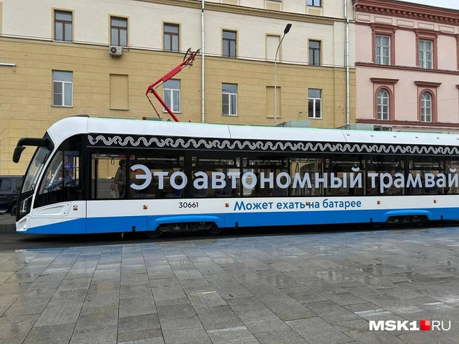 Как в Москве будет работать без интернета автономный трамвай «Львенок» | Источник: Римма Багдасарян / MSK1.RU