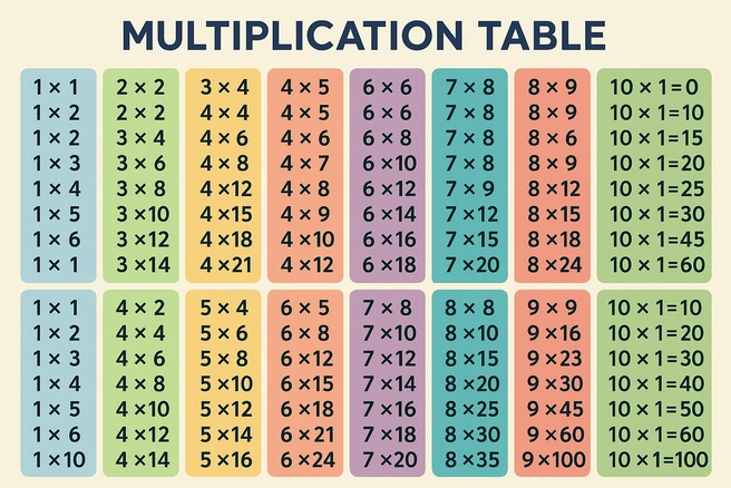 Путь к свободному владению таблицей умножения займёт какое-то время. | 142.ru
