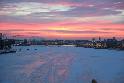 Небесная красота над Петербургом