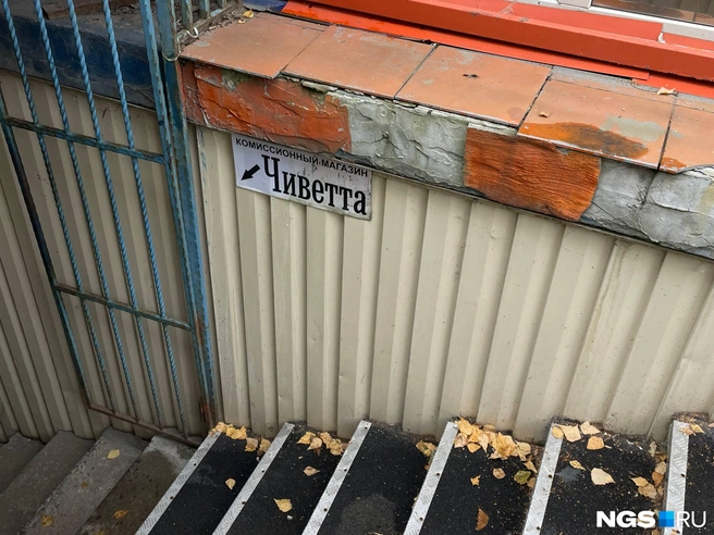 Вход в комиссионный магазин (проходим мимо «Ярче» и «Рыбного дня», видим спуск на цокольный этаж) | Источник: Алёна Золотухина / NGS.RU