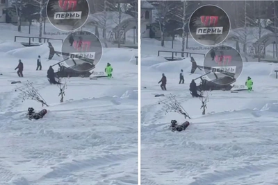 Частный вертолет разбился в Прикамье, погибли два человека