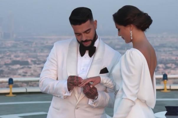 Катерина Сафарова и Тимати в финале шоу «Холостяк» | Источник: Кадр из видео