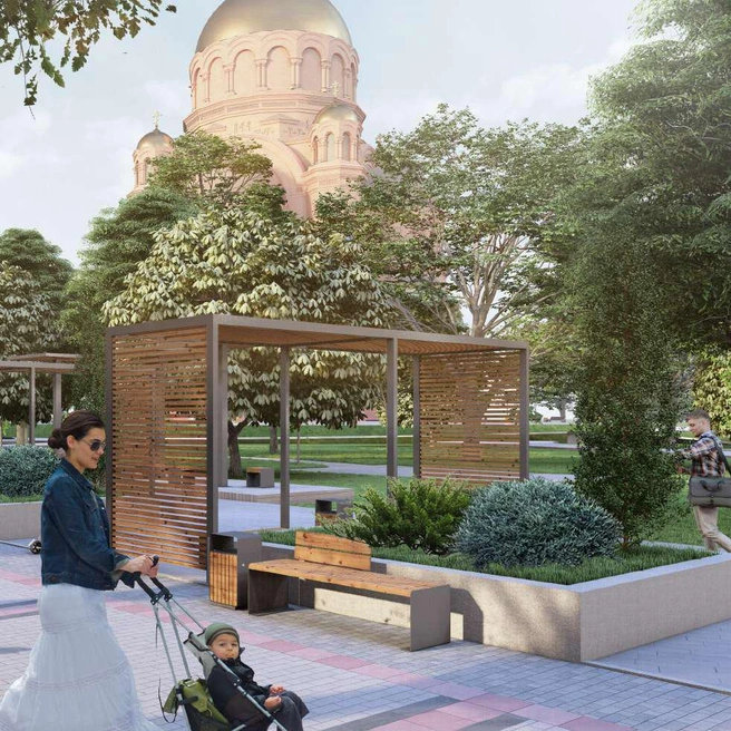 Перголы, урны, скамеечки и можжевельник должны вырасти на улице Гоголя всего за неделю | Источник: Центр компетенций «Вяз»