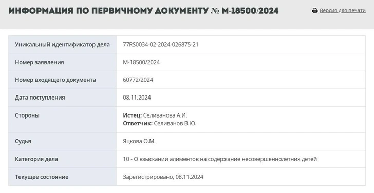 Жена Владимира Селиванова подала на алименты, чтобы он меньше платил дочери от первого брака