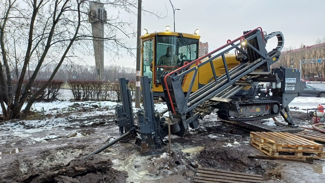 Часть новой сети прокладывают бестраншейным методом горизонтально направленного бурения | Источник: «НОВОГОР-Прикамье»