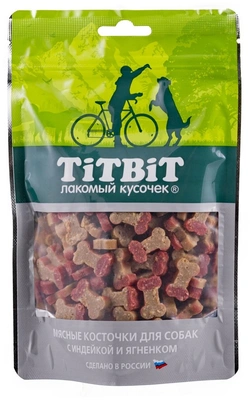 Лакомство для собак Titbit Косточки мясные с индейкой и ягненком