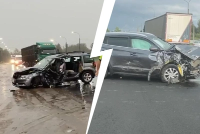 Пострадал водитель: видео ДТП на окружной дороге Ярославля