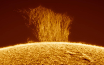 Размером с 9 Земель: посмотрите на гигантский «плазмопад» на поверхности Солнца