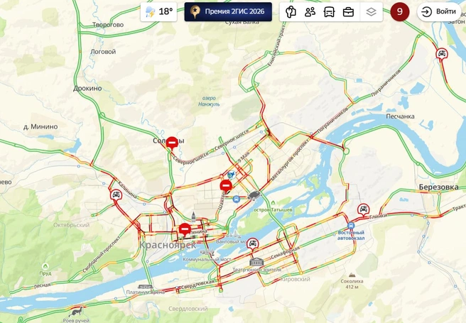 От работы до дома придется ехать долго | Источник: 2gis.ru