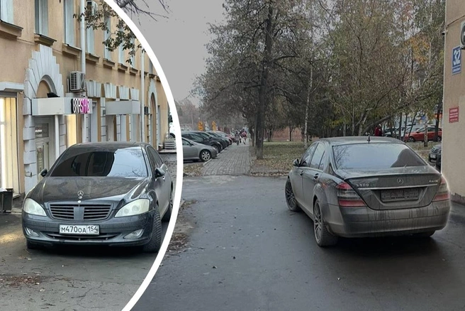 Эта машина, припаркованная на Горького, 32, принадлежит Александру Викторовичу Б. Номера сзади нет | Источник: Читательница Александра