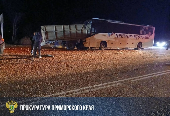 Очевидцы утверждают, что это не первое ДТП в этом месте | Источник: Прокуратура Приморского края / Telegram-канал