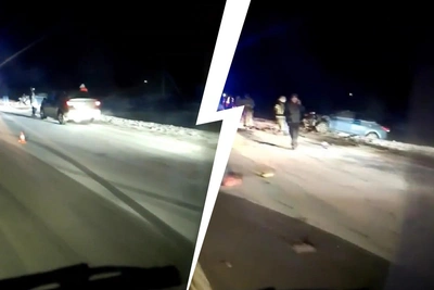 Тройное столкновение на трассе под Ярославлем попало на видео