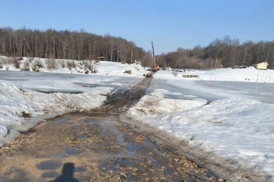 Ледовая переправа через Суру закрыта