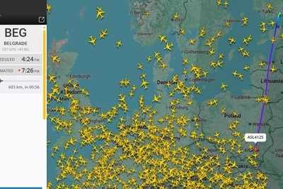 Рейс в Петербург снова отклоняется к Белграду