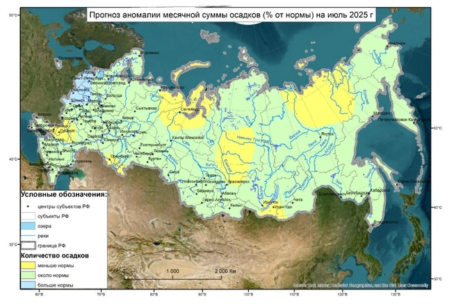 А вот осадков ожидается в порядке нормы | Источник: meteoinfo.ru