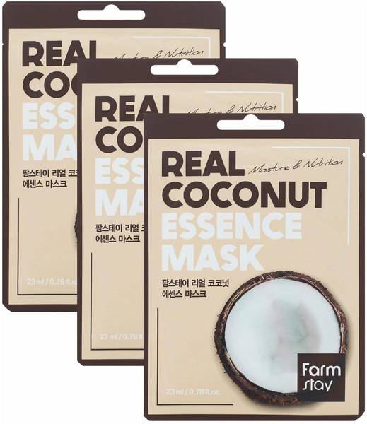 Farmstay Real Coconut Essence Mask тканевая маска с экстрактом кокоса