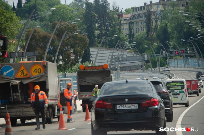 Межсезонье в Сочи используют для ремонта трасс | Источник: Оксана Витязь / SOCHI1.RU