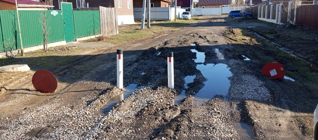 В особо опасных местах проезд пришлось ограничить | Источник: Ксения Ловчикова