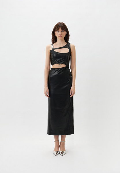 Платье Berhasm Faux-leather dress with cutouts 