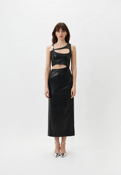 Платье Berhasm Faux-leather dress with cutouts 