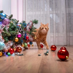 3 главных опасности для питомцев в новогоднем декоре