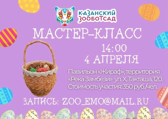 Билет на мастер-класс нужно купить отдельно | Источник: Казанский зооботсад / t.me
