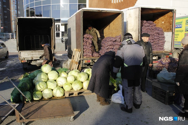 Торговлю ведут с машин | Источник: Стас Соколов / NGS.RU