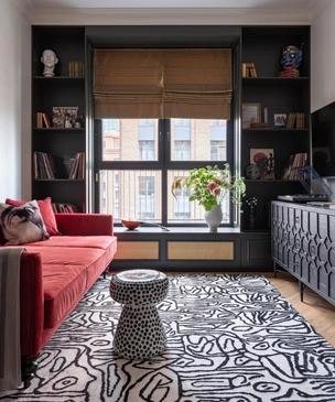 И книги, и декор: квартира 42.6 м² в Москве для девушки со множеством увлечений