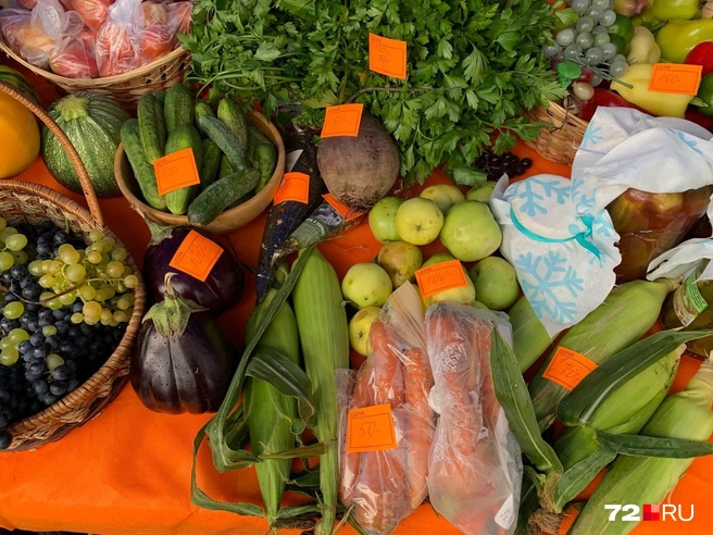 Огурцы, свекла, баклажаны, морковка, яблоки, перцы&nbsp;— всё это можно было купить за небольшие деньги | Источник: Радик Енчу / 72.RU